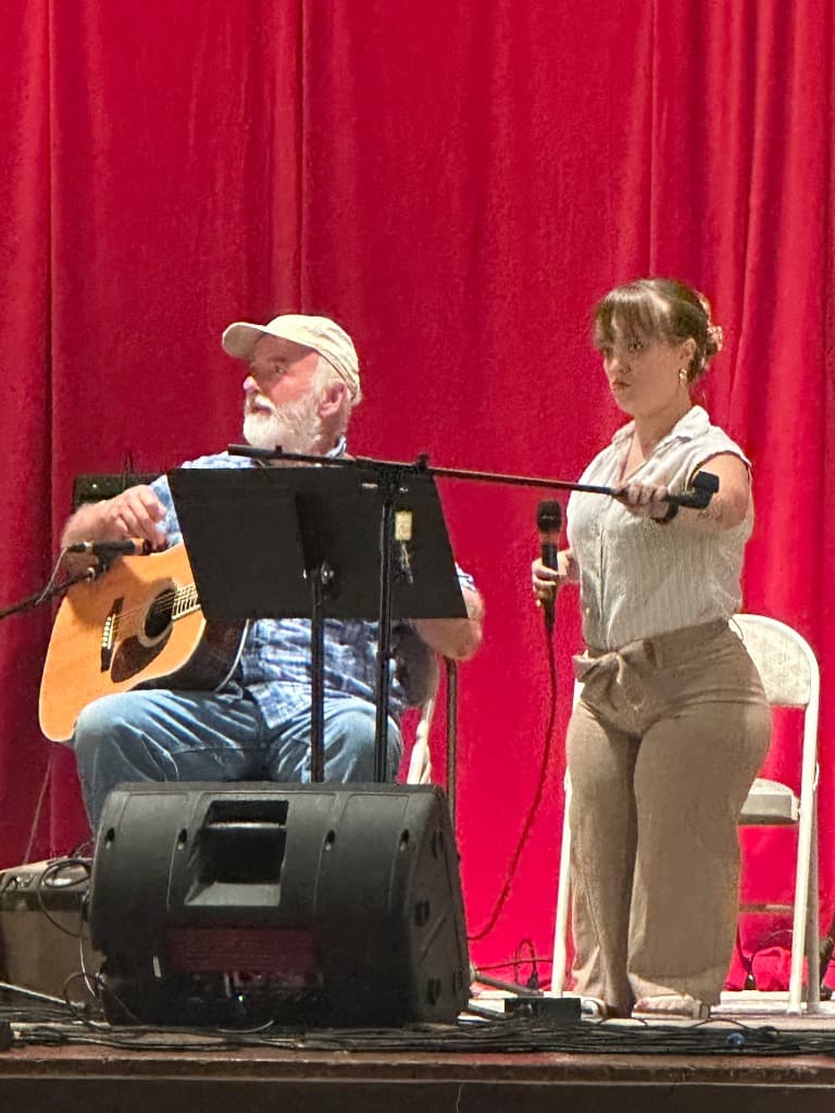 The Zach & Lyndsey Show on an auditorium theatre stage in Massachusetts