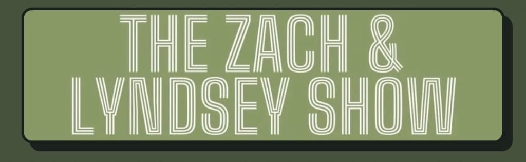 The Zach & Lyndsey Show official logo with retro shadow